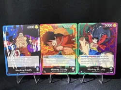 Bandai One Piece Card Game Monkey D. Luffy Leader Lot OP11 OP13 EB02 (12 Cards)… - Image 1