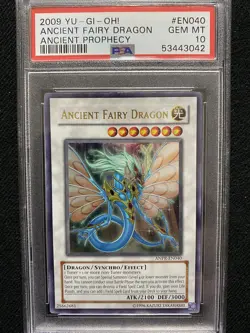 2009 Yugioh Ancient Prophecy Ancient Fairy Dragon #EN040 PSA 10 Gem Mint - Image 1