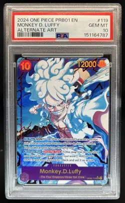 2024 One Piece The Best Monkey D Luffy Alt Art #OP05-119 PSA 10 GEM MINT - Image 1