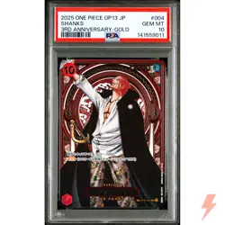 PSA 10 Shanks (SP Alt Art) OP09-004 SR ONE PIECE Card Game 2025 #V40 - Image 1