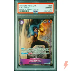 PSA 10 Sir Crocodile (Alt Art) OP04-060 SR ONE PIECE Card Game 2023 #I7Y - Image 1