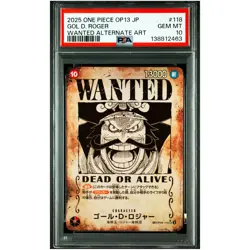 PSA 10 Gol.D.Roger (SP Alt Art) OP09-118 SEC ONE PIECE Card Game 2025 #CWU - Image 2