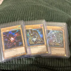 YUGIOH ULTRA RARE SET RED EYES BLUE EYES DARK MAGICIAN LC01-EN004 EN005 EN006 - Image 1
