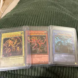 YU GI OH LC01 EGYPTIAN GOD CARDS LC01-EN001 LC01-EN002 LC01-EN003 - Image 1