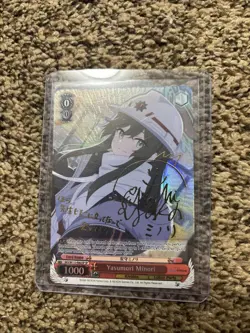 Signed Weiss Schwarz Blue Archive BAV/W112-082SP SP Yasumori Minori - English - Image 1
