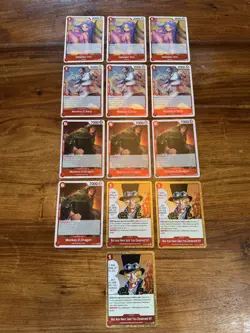 One Piece English Card Lot Rare & SR & Leaders NM 106 Cards Lot From OP13 - Image 1