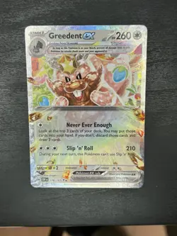 Greedent ex 179/197 Obsidian Flames (OBF) NM Double Rare Pokemon Card - Image 1