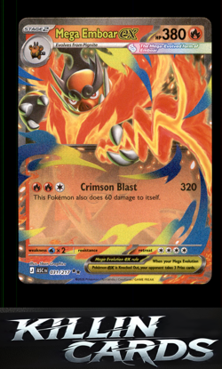 Mega Emboar ex - 031/217 031/217 Pokemon Double Rare ME: Ascended Heroes Card NM - Image 1