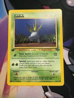 Pokemon TCG Oddish Jungle 1st Edition Common Card 58/64 WOTC - Image 1