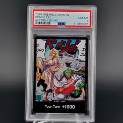One Piece DON!! Card OP06 EN Sanji Zoro PSA 8 - Image 1