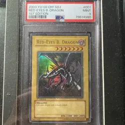 2003 Yu-Gi-Oh! SDJ 1st Edition Red-Eyes Black Dragon SDJ-001 PSA 9 MINT Low Pop - Image 1