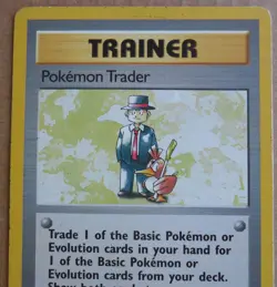 Pokemon Trader 106/130 Rare Non-Holo Base 2 Set Pokemon Trainer Card LP - Image 2