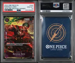 RORONOA ZORO P-045 PRE-RELEASE-WINNER OP-06 ONE PIECE CARD GAME PROMO PSA 10 - Image 3