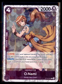 One Piece The Best- Vol. 2 ST18-002 O-Nami Pirate Foil 3 card lot - Image 1