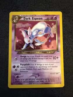 Dark Espeon 4/105 Neo Destiny HOLO (2002) (MASSIVE SWIRL!!!) WOTC Pokemon Card - Image 1