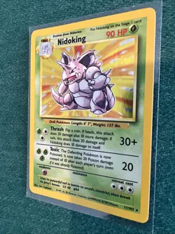 Nidoking Base Set Unlimited Holo Card 11/102 Vintage 1999 WOTC - Image 2