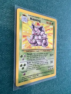 Nidoking Base Set Unlimited Holo Card 11/102 Vintage 1999 WOTC - Image 3
