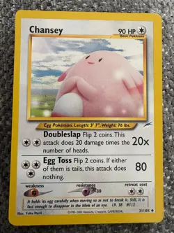 Pokemon TCG Vintage Chansey 31/105 Neo Destiny Regular Uncommon Card - Image 1