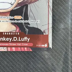 Monkey.D.Luffy P-001 English Alternate Art One Piece Promotion Cards Bandai TCG - Image 5