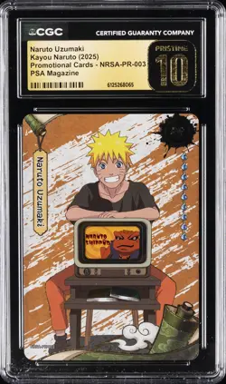 2025 KAYOU NARUTO PROMO CARDS, PSA MAGAZINE NARUTO UZUMAKI CGC 10 PERFECT - Image 1