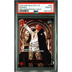 PSA 10 Shanks (SP Alt Art) OP09-004 SR ONE PIECE Card Game 2025 #DNC - Image 2