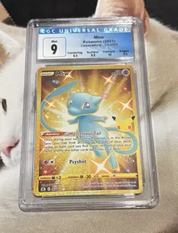 Pokemon Mew CGC 9 Secret Rare Celebrations 025/025 Holo English TCG Card - Image 1