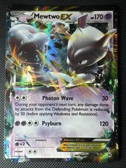Mewtwo EX 61/162 Breakthrough Holo Rare 2015 Pokemon Card NM/MINT - Image 1