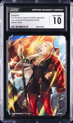 2019 FIRE EMBLEM CIPHER MARKER PROMO CARD EDELGARD CGC 10 GEM MINT - Image 1