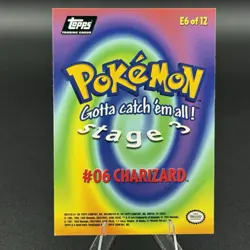Topps Charizard Stage 3 E6 of 12 #06 Pokemon Card 1998 Non-Holo - Image 2