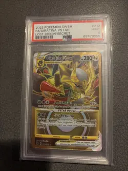 Giratina VSTAR Pokemon TCG Lost Origin Secret Rare 212/196 Gold Card PSA 9 MINT - Image 1