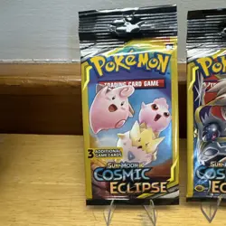 POKEMON Sun & Moon COSMIC ECLIPSE 3 Card Mini Booster Pack -4 Packs Art Set 2019 - Image 2