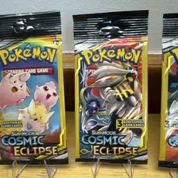 POKEMON Sun & Moon COSMIC ECLIPSE 3 Card Mini Booster Pack -4 Packs Art Set 2019 - Image 3