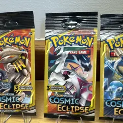 POKEMON Sun & Moon COSMIC ECLIPSE 3 Card Mini Booster Pack -4 Packs Art Set 2019 - Image 4