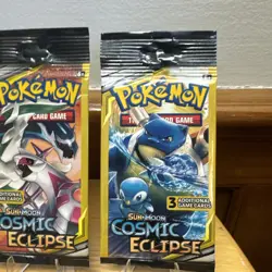 POKEMON Sun & Moon COSMIC ECLIPSE 3 Card Mini Booster Pack -4 Packs Art Set 2019 - Image 5