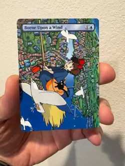 Sablan MTG Alters Handpainted Alter: Kiki's Delivery Service, Borne Upon a Wind - Image 3