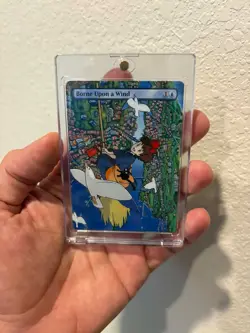 Sablan MTG Alters Handpainted Alter: Kiki's Delivery Service, Borne Upon a Wind - Image 5