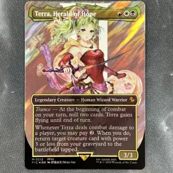 Terra, Herald of Hope 0212 Borderless Surge Foil Commander: FINAL FANTASY MTG - Image 1