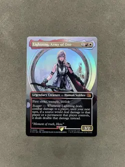 Lightning, Army of One (Borderless) - FIN #320 - Foil - Final Fantasy - MTG - Image 1