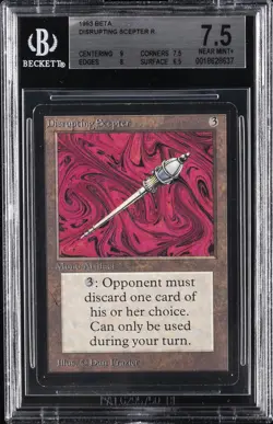 1993 MAGIC: THE GATHERING BETA DISRUPTING SCEPTER R BGS 7.5 - Image 1
