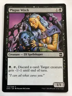 MTG Eternal Masters Plague Witch 103/249 LP - Image 1