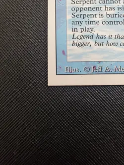MTG Magic Miscut Misprint Oddity 4 Square Corners Sea Serpent Revised Edition NM - Image 2