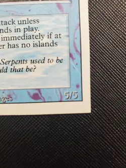 MTG Magic Miscut Misprint Oddity 4 Square Corners Sea Serpent Revised Edition NM - Image 5
