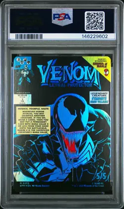 2025 MTG SPIDER-MAN COMIC BORDERLESS EDDIE BROCK/VENOM, LETHAL PROTECTOR PSA 9 - Image 2