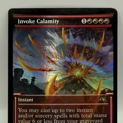 Invoke Calamity (Showcase) #384 (Foil) (NM) Kamigawa Neon Dynasty NEO Magic MTG - Image 1