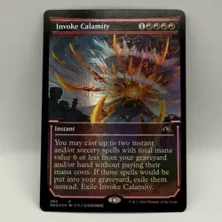 Invoke Calamity (Showcase) #384 (Foil) (NM) Kamigawa Neon Dynasty NEO Magic MTG - Image 4