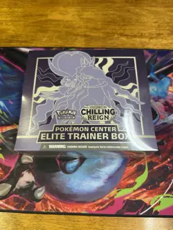 Pokemon Center Chilling Reign Shadow Rider Calyrex ETB Error Elite Trainer Box - Image 1