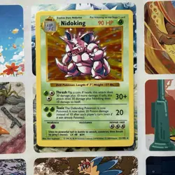 Nidoking 011/102 Base Set (Shadowless) Holo Near Mint (NM) Vintage Pokemon Card - Image 1