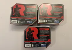 Pokemon TCG Destined Rivals Team Rocket Tins Full Art Set of 3 - Image 2