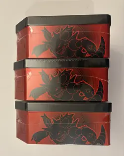 Pokemon TCG Destined Rivals Team Rocket Tins Full Art Set of 3 - Image 3