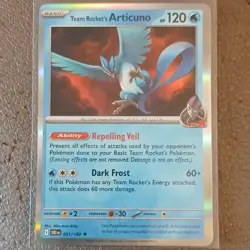 Pokemon Team Rocket's Articuno Cosmos Holo 120 HP 051/182 DR1 Basic Card - Image 1